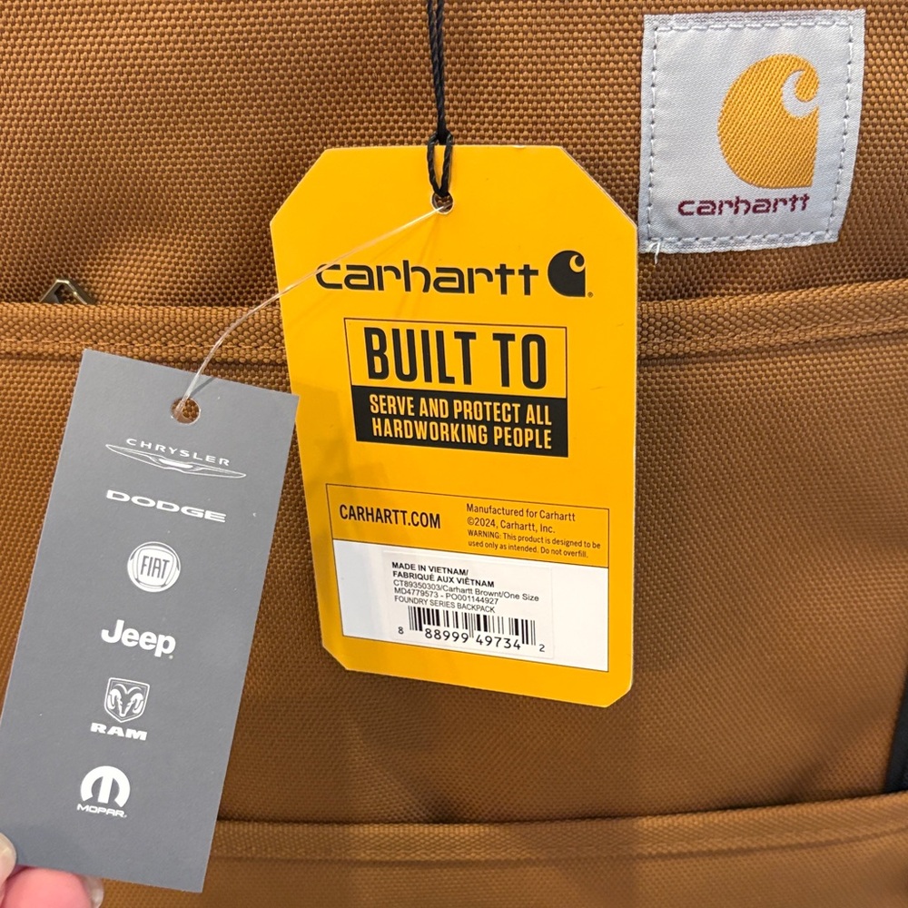 Carhartt Men’s Tan/Brown Foundry RAM Backpack (Brand NEW w/ Tags!) - Picture 3 of 8